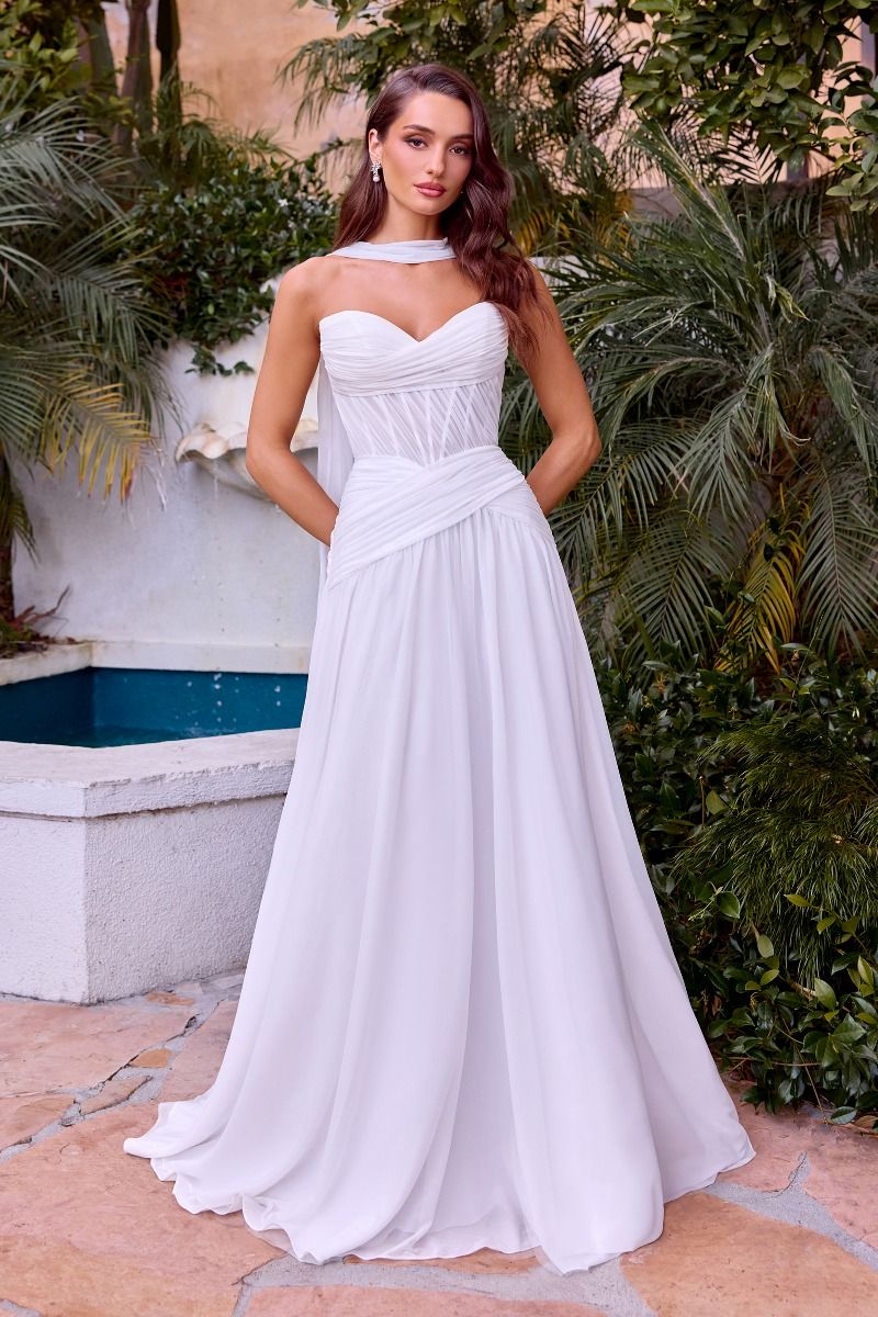 still white used wedding dresses CD395W Off White / 4